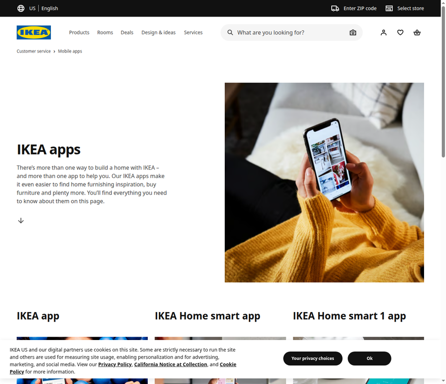 IKEA Kreativ homepage screenshot