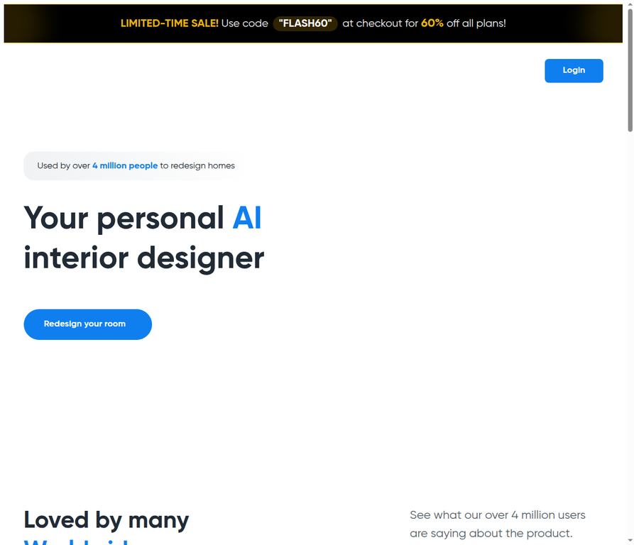 RoomGPT homepage screenshot